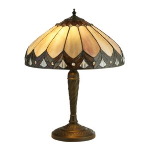 Searchlight Stolní lampa Pearl ve stylu Tiffany, výška 53 cm