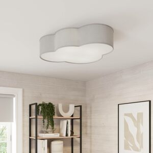 TK Lighting Stropní svítidlo Cloud z textilu, délka 62 cm, šedá barva