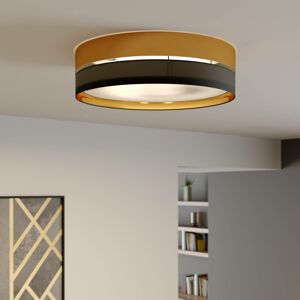 TK Lighting Stropní svítidlo Hilton, černá/zlatá, Ø 60 cm