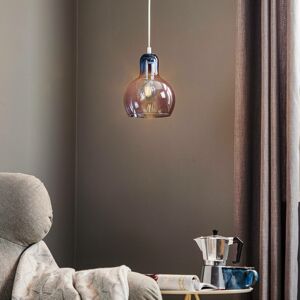 TK Lighting Závěsné svítidlo Mango, modro-transparentní/stříbrné