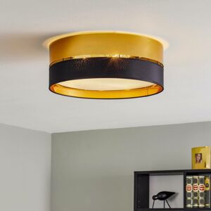 TK Lighting Stropní svítidlo Hilton, černá/zlatá, Ø 45 cm