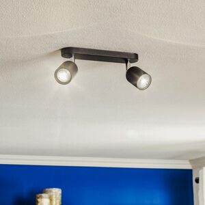 TK Lighting Stropní bodové světlo Top, dva zdroje, černá