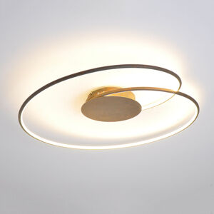 Lindby Rezavě hnědá LED stropní svítilna Joline, 74 cm