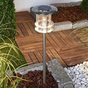 Lindby Sumaya - LED solární lampa z nerezové oceli