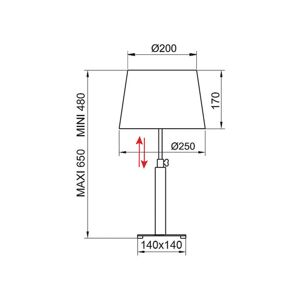 Aluminor Aluminor Quatro Up stolní lampa dub světlý/chrom