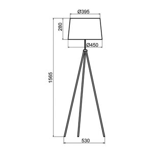 Aluminor Aluminor Tropic stojací lampa chrom, kabel červený