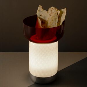 Artemide Artemide Bontà LED stolní lampa, červená miska