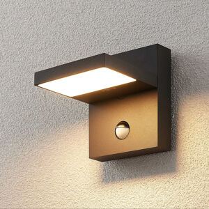 Lucande Venkovní LED světlo Silvan, tmavě šedé, senzor