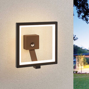 Lucande Venkovní LED světlo Square, šedé, senzor