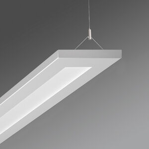 Regiolux LED závěsné světlo Stail microprisma bílý hliník
