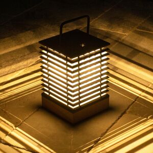 Les Jardins LED solární lucerna Tekura, senzor, výška 37 cm