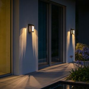 Les Jardins LED solární nástěnné světlo Corner senzor, šedá