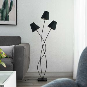 Lindby Lindby Komalie stojací lampa, 3 zdroje, černá