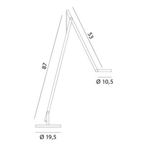 Rotaliana Rotaliana String F1 stojací lampa černá, stříbrná