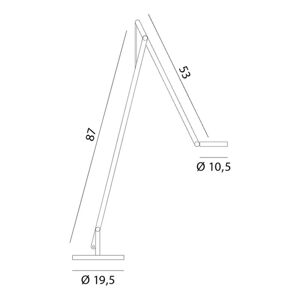 Rotaliana Rotaliana String F1 stojací lampa stříbro, stříbro