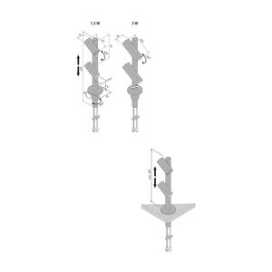 Hera Reflektor LED Duo Spot 2 x 3 W, hliník, 3 000 K