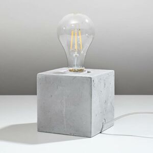 Euluna Stolní lampa Akira z betonu ve tvaru kostky