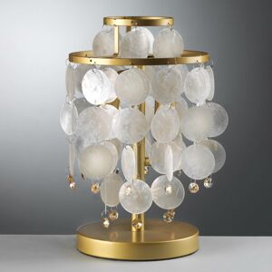Euluna Stolní lampa Ruben s perleťovými prvky